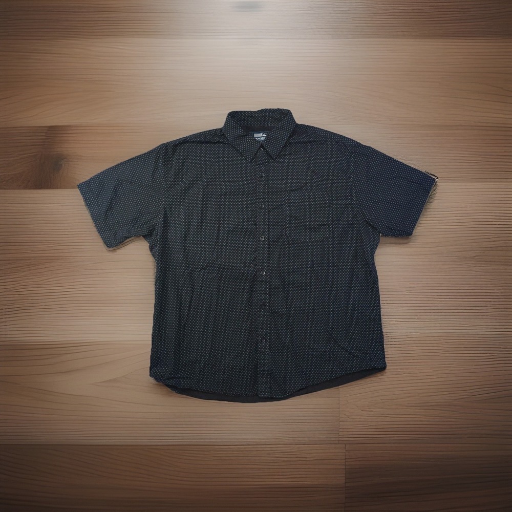 Monument Button Up Shirt‎ XXL Micro Flower Pattern Casual Short Sleeve Shirt